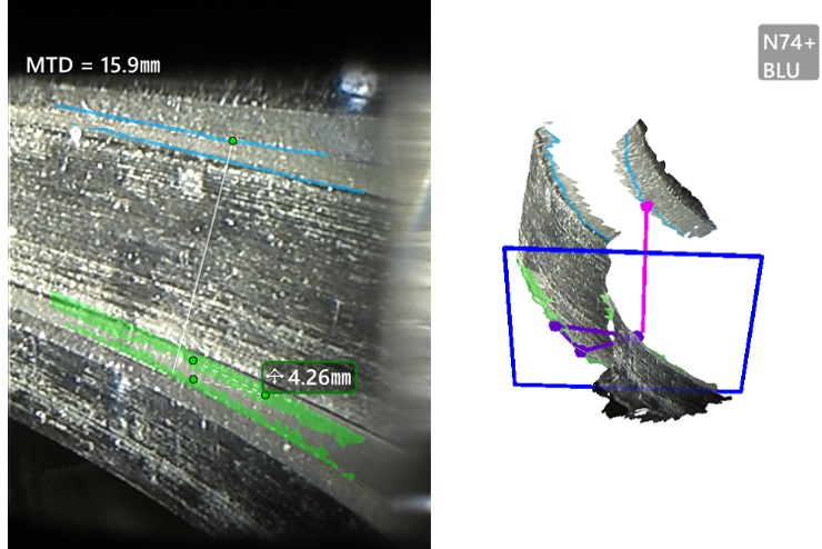 使用三維測(cè)量工業(yè)內(nèi)窺鏡測(cè)量汽車制動(dòng)缸體零件槽寬度 使用三維測(cè)量工業(yè)內(nèi)窺鏡測(cè)量汽車制動(dòng)缸體零件槽寬度