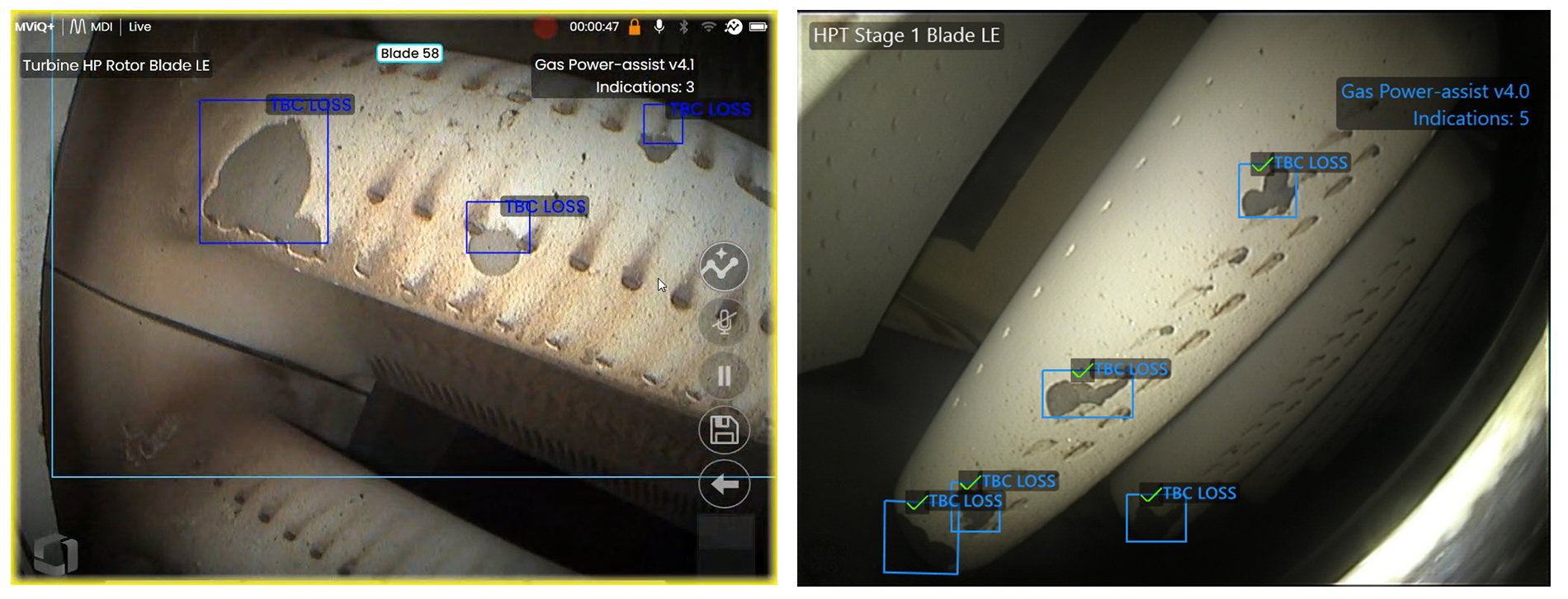 ADR人工智能輔助缺陷識別系統識別缺陷及葉片智能計數功能